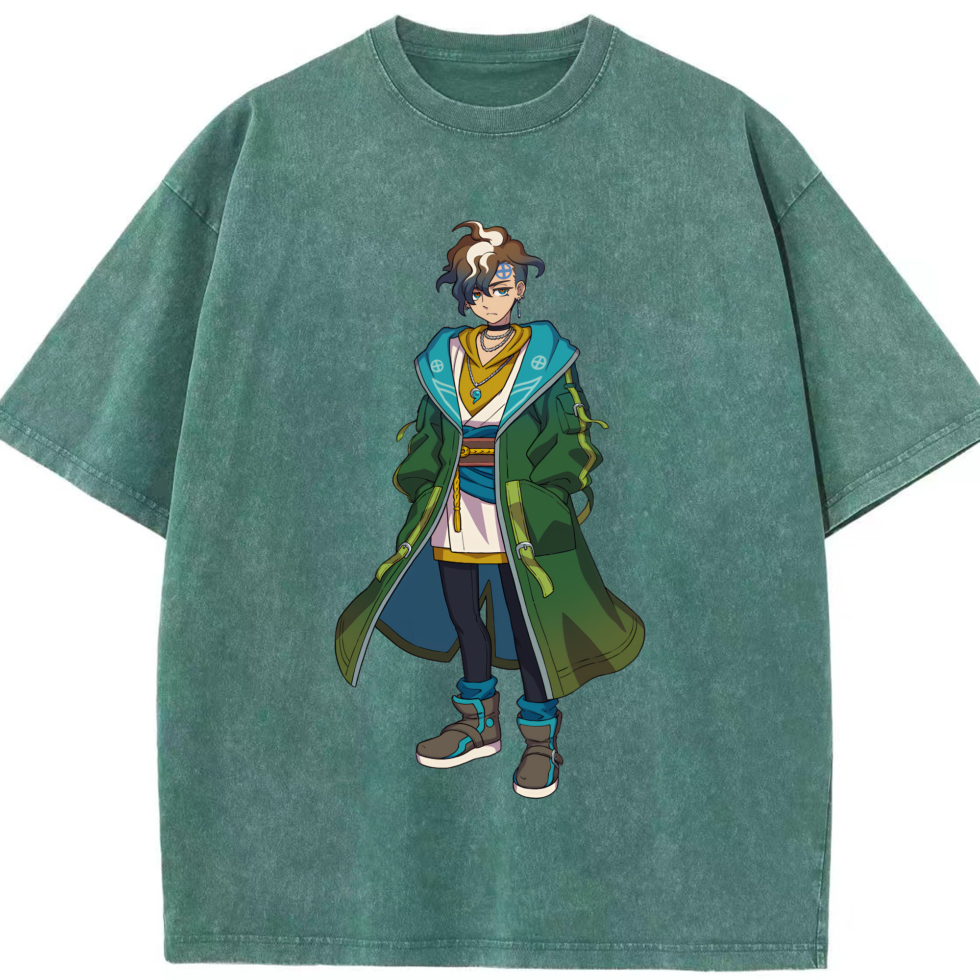 （画像用） 妖怪ウォッチ Yo-kai Watch 綿100% ヴィンテージ風 半袖Tシャツ（フロントプリント）
